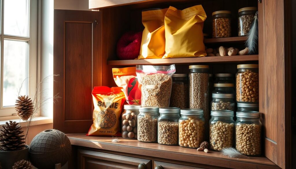 bird seed storage