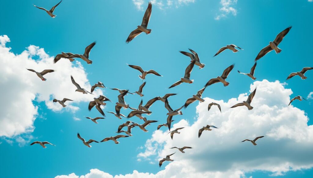 birds circling