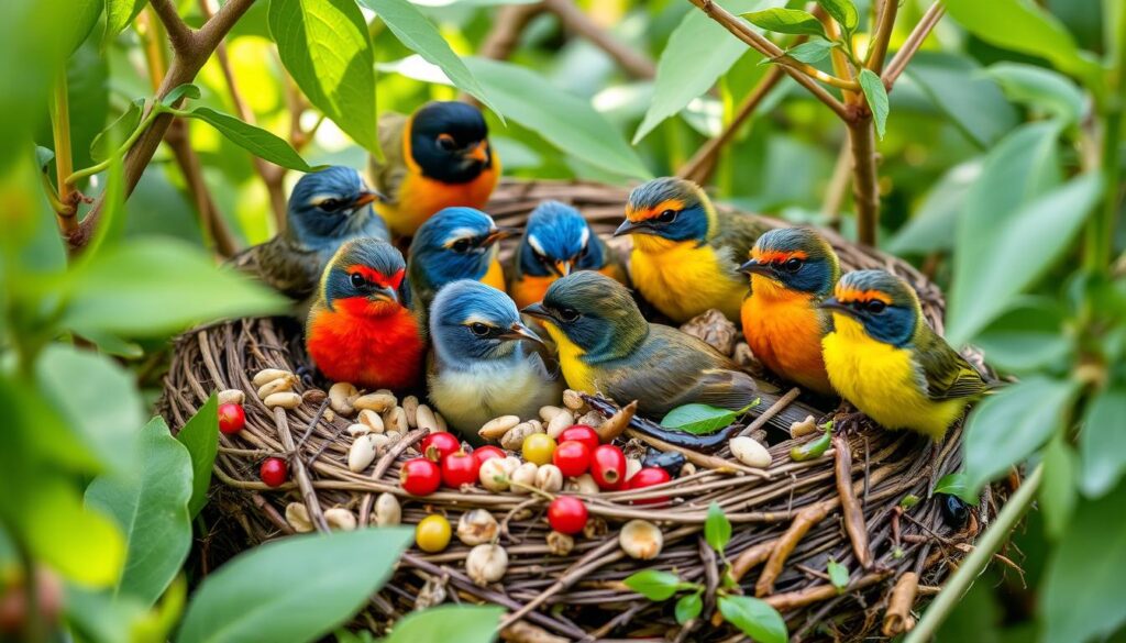 juvenile avian diet