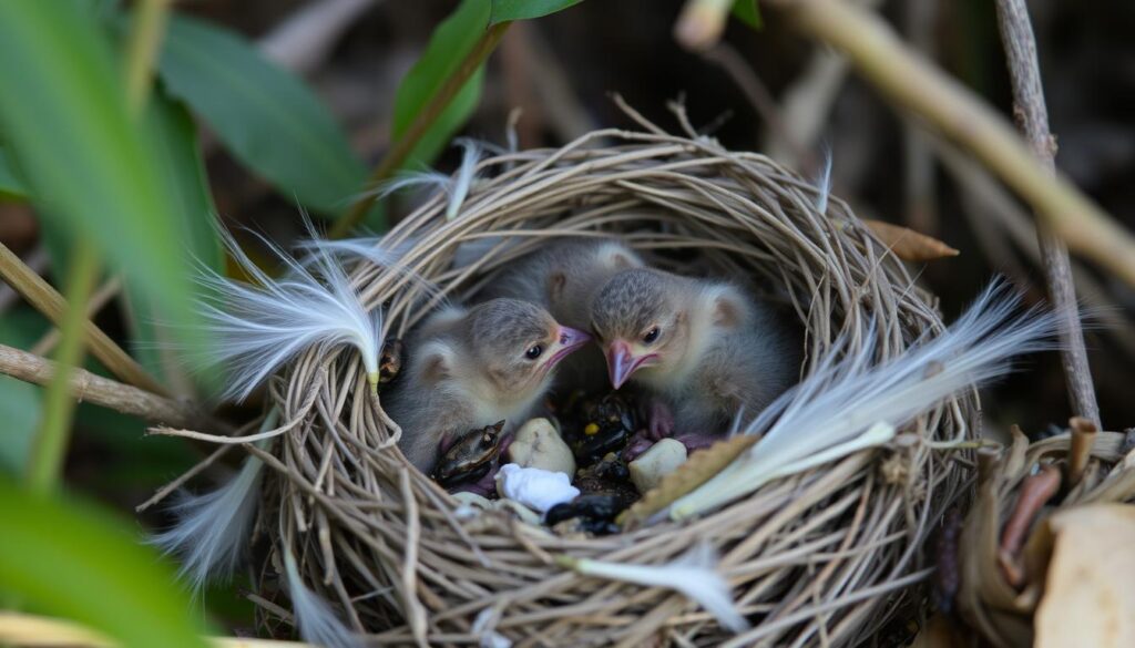 newly hatched bird sustenance