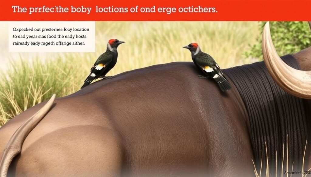 oxpecker body location preferences