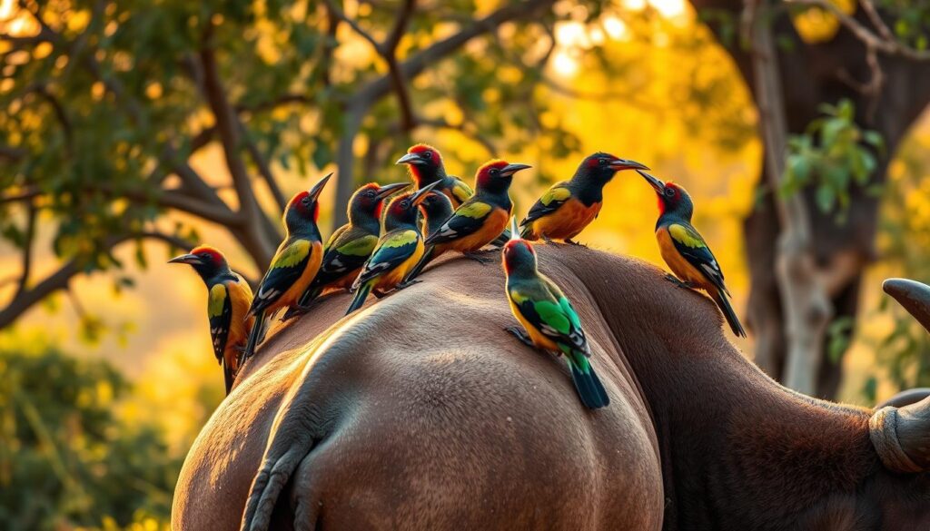 tick bird group behavior