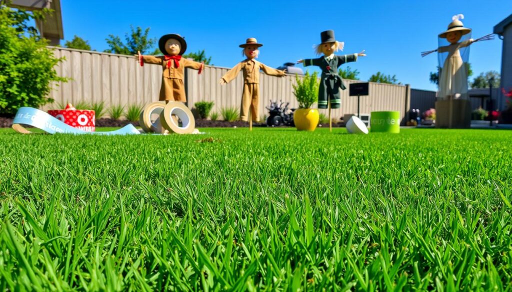 how to keep birds off grass seed