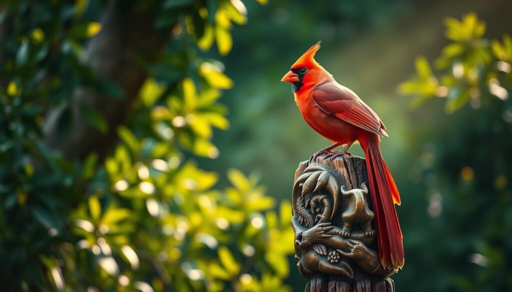 red bird totem